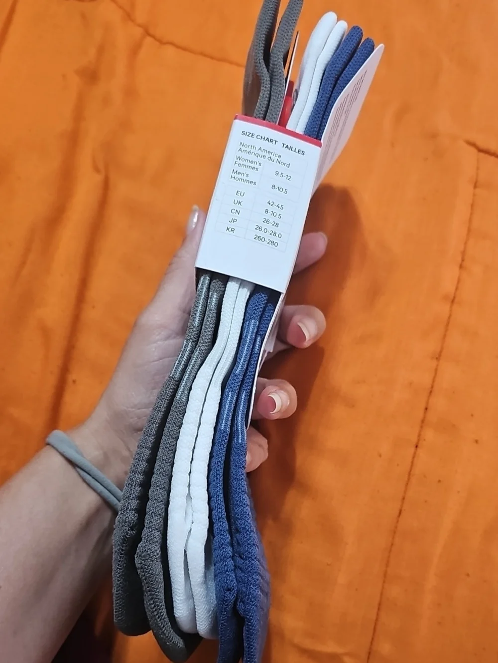Lululemon Power Stride Socks, 3 Pair!! Nwts! ARMG/WHT/BLTW!! Sz Large